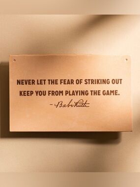 Magnolia Babe Ruth Leather Sign